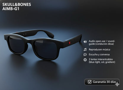 🎧 Skull&Bones AIMB-G1 — Gafas IA de Conducción Ósea con Traducción Instantánea