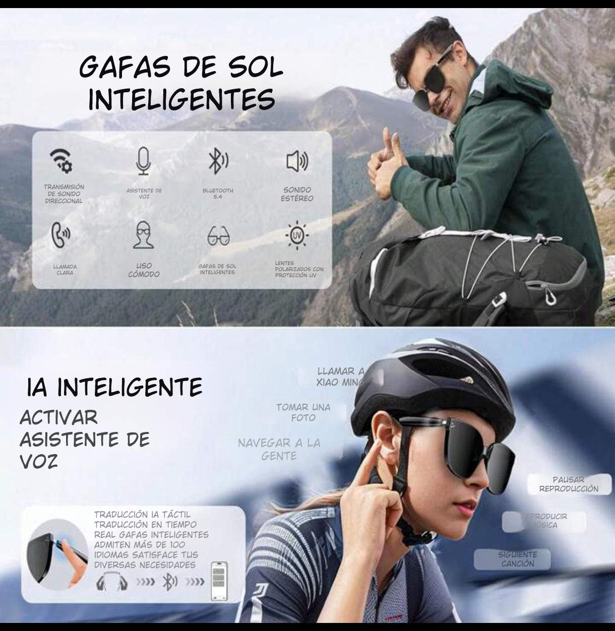 Skull&Bones ShadowX – Gafas de Inducción Ósea | Sonido Premium sin Auriculares